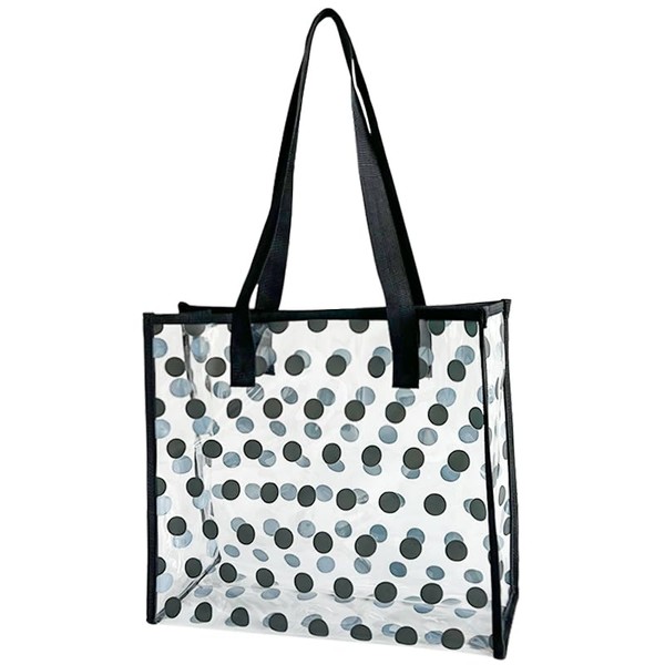 Polka dot Women Waterproof PVC Clear Tote Bags Shoulder Handbag