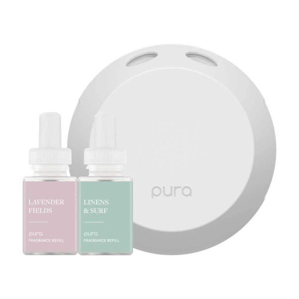 Pura Smart Home Fragrance Diffuser Starter Set (Linens and Surf