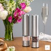 Electric Salt and Pepper Grinder Set - Stainless Steel Battery