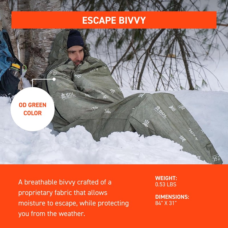 SOL Escape Bivvy with Hood - Emergency Preparedness Blanket -