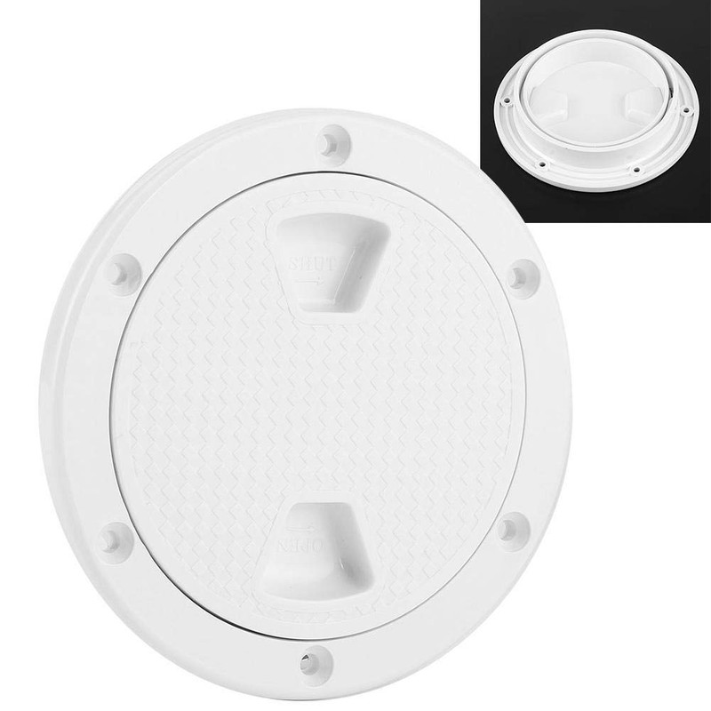 Deck Plate,4in ABS Deck Plate Round White Anti-UV Corrosion Resistant