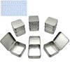 CHSZCHOMER Sturdy Metal Tin Box Set Pack of 12 Silver