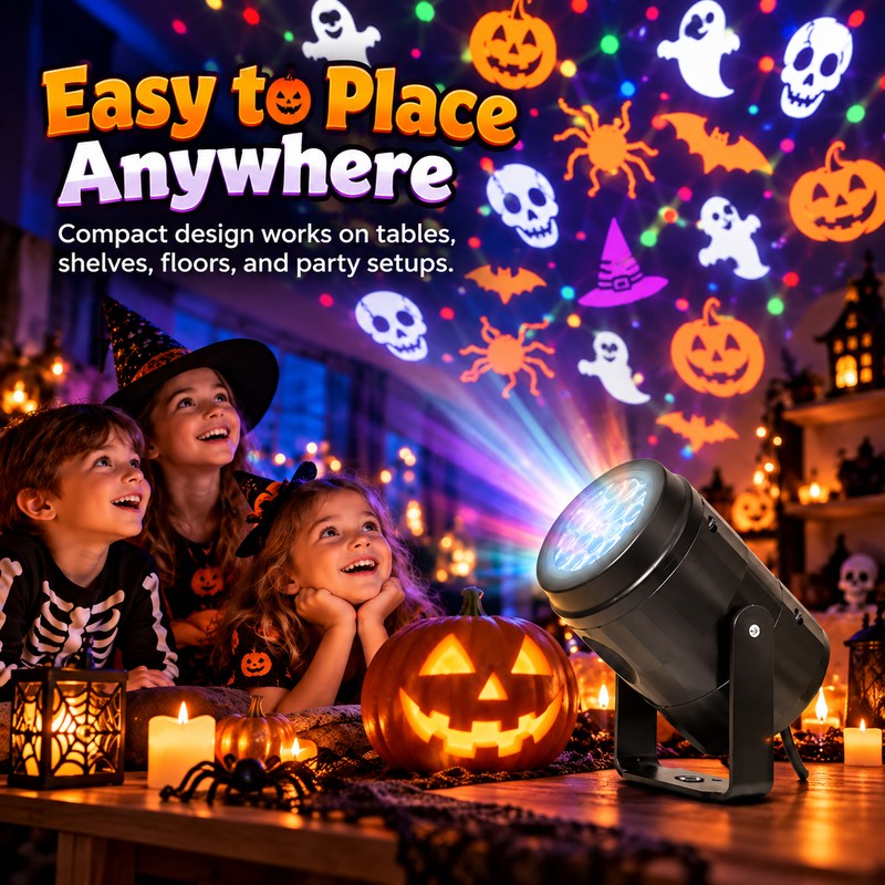 USB Rotating Holiday Projector Light for Festive Decor – LED