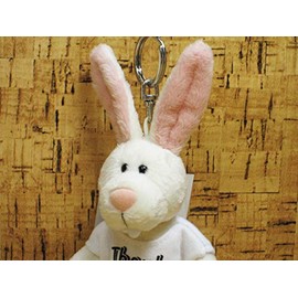 NICI (Niki) Key Ring/Rabbit Thank You T-Shirt 10 cm