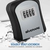 GIVERARE Key Lock Box Combination, 4-Digit Lockbox Wall Mount Outside,