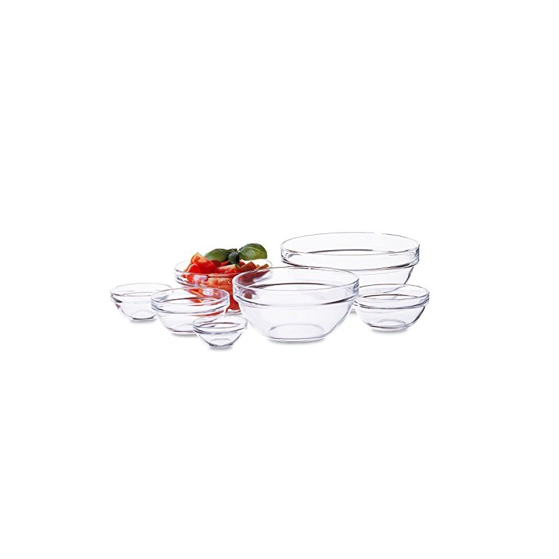 Luminarc Empilable Series Set of 6 Bowls in Various Sizes,