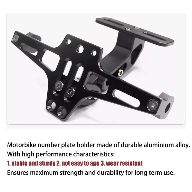 Motorcycle License Plate Holder with Left/Right Turn Light Motorcycle License