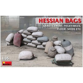 Miniart MIN35586 Hessian Bags (sand, cement, vegetables) Plastic Model kit, Various