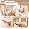 Hamster Hideout Wooden House,Hamster Multi Chamber Hideout,Small Animal for Clear