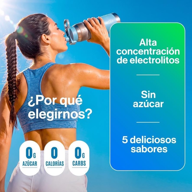 AMARTE LABS Electrolitos en Polvo Sin Azúcar, 5 Sabores, 30