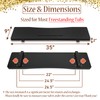 Stylish Black Bamboo Bathtub Tray Caddy with Adjustable Legs, Minimalistic