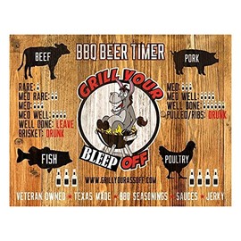 GYAO BBQ Beer Timer Magnet by Grill Your As* Off - Perfect Grill Companion, Ideal for Fridge or Grill Shelf - The Ultimate Gift for Pit Masters - 100% Veteran Owned - Made in Texas