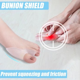 Hasny Hallux Valgus Correction Toe Separators - Pack of 10 Soft Gel Toe Separators for the Big Toe, Universal Hallux Valgus Splint Toe Separator for Hammer Toe Correction for Men and Women