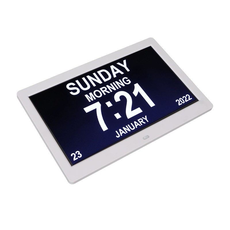 Digital Photo Frame 10in 1024x600 LCD Alarm Clock Remote Control