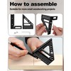 ViewReal Precision Multi-Angle Carpenter's Square - Versatile Aluminum Woodworking Tool