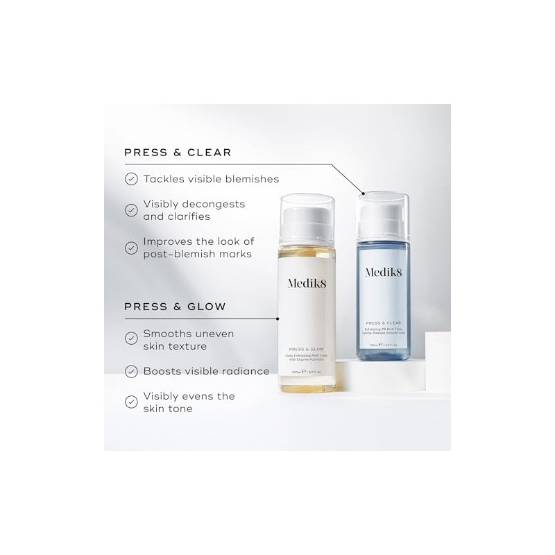 Medik8 Press & Clear, Exfoliating 2% BHA Clarifying Toner -