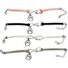 Pops & Coco Love Paw Print Suedette Bracelet Pretty Silver
