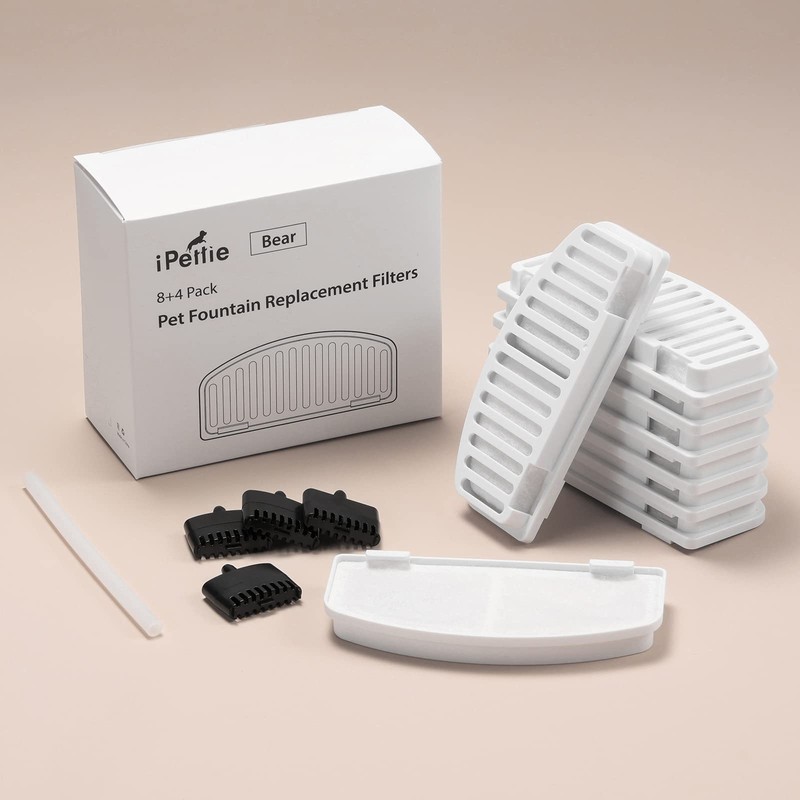 iPettie Bear Wireless Cat Water Fountain Filters Kit, IP-WF-P02-F8, 8
