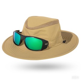 TOP-EX Summer Sun Hats for Men Waterproof UPF 50+ UV Protection Wide Brim Safari Bucket Boonie Fishing Hiking Big Head Khaki Brown XX-Large XXL