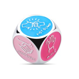 Sophauteem Back to School Greetings Decision Dice First Day of School Gift for Student, Classmate, Teacher - Colorful Hexahedron Stainless Steel Dice