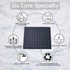 Rain Shower Head Black with Extension Arm 16 Inch Square