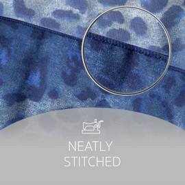 Basic Sense Luxurious Two Tone Leopard Print Reversible Long Scarf Wrap Shawl, Blue