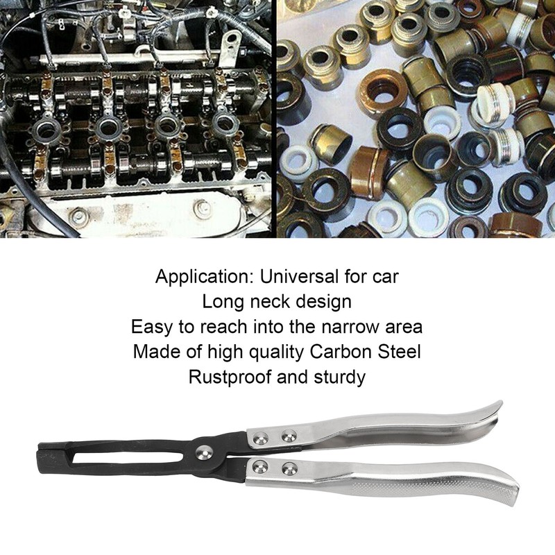 Valve Stem Seal Plier Long Neck Carbon Steel Removal Install
