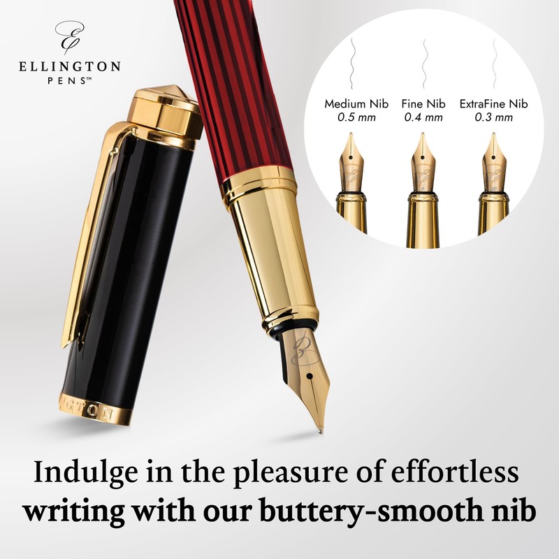 Ellington Pens Luxury Fountain Pen Set - Extra Fine Nib