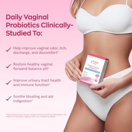 Gynable Vaginal Probiotics for Women Odor & Itch Support, Urinary | pH Balance, Female Probiotics 10 Billion CFU Lactobacillus Probiotics Blend,Seleni