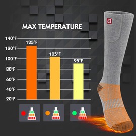 Rabbitroom Electric Heated Socks Thermal Heating Socks Foot Warmer 6-12 USA Size
