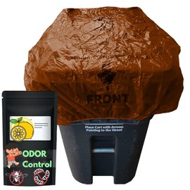 trash smell buster, Trash Can Cover, Odor Eliminating Bag with Elastic Rubber Band, Eliminates Odor from Trash, Lemon Scented, Durable, Effective, 45 Gallon, 1 Cover