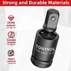 TONYNOL 3 Pcs Universal Joint Swivel Socket Adapter Set 1/4",3/8"&