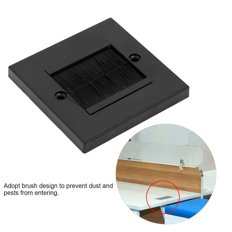 Wifehelper Wall Plate, Dust Prevention Brush Cable Wall Plate Port