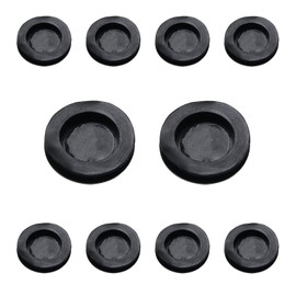 Maxmoral 10pcs Piggy Bank Closure Plug Round Piggy Bank Stopper Cover Black Rubber Money Saving Box Plug 1.45" Outer Diameter