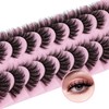 False Eyelashes Wispy Mink Lashes 18mm Strip Lashes Natural Look