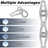 200PCS 2.36'' Spring Snap Hook, M6 1/4Inch Galvanized Silver Steel