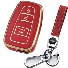 Tautrophen Key Fob Cover Compatible with Toyota 4Runner 2016-2024 RAV4 Camry Prius Prado Smart Key