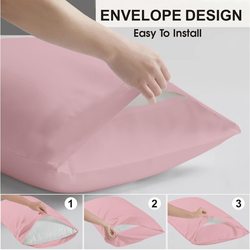 R&Z Plain Dyed Luxury Polycotton Housewife New 2 x Pillow