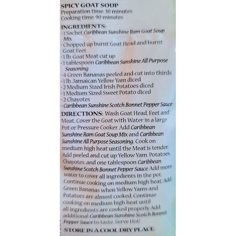 JAMAICAN RAM GOAT - MANNISH WATER - FLAVORED SOUP MIX1.76