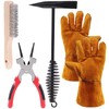 Glarks 5Pcs Welding Slag Removal Tool Set, Include 10'' Welding