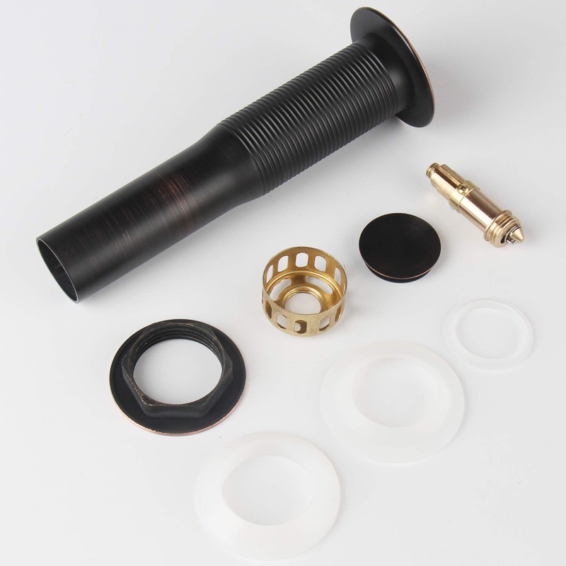 Oil Rubbed Bronze Pop Up Drain with Detachable Basket, Bathroom