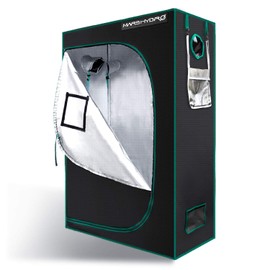 MARS HYDRO Grow Tent 2'x4' 1680D Canvas Reflective Mylar Hydroponic Grow Tents with Removable Floor Tray for Houseplants Growing Room 24"x48"x71" for TSL2000/SP3000