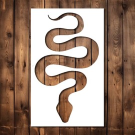 Snake Stencil Template - Reusable Snake Stencils for Painting on Wood, Glass, Wall Rock, Walls, Canvas, Glassware, Spray Painting, Airbrushing, Crafts (6x9.5)