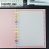 Koqye Letter Size 11 Hole Discbound Dividers 8-Tab Plastic Binder