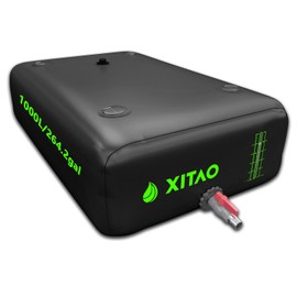 XITAO 264Gal Water Storage Bladder w/Water Level Indicator, Large Capacity Foldable Water Storage Containers, Portable Emergency Water Tank Water Bag for RVs, Fire Prevention, Irrigation