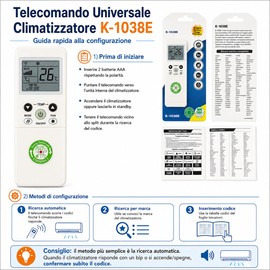 Telecomando Universale per Climatizzatore Condizionatore 1000 in 1 universale LCD A/C con slitta copritasti