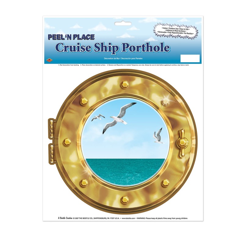 Cruise Ship Porthole Peel 'N Place 12" x 15" Sh