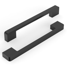 KNOKLOCK 10 Pack 6.3 Inch(160mm) Kitchen Cabinet Handles Matte Black Cabinet Pulls Kitchen Cabinet Hardware Drawer Pulls for Cupboard Wardrobe