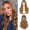 SOMIARIK Highlight Honey Blonde Lace Front Wig 13x4 Synthetic Body
