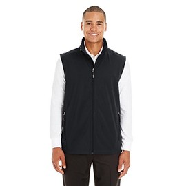 Men's Cruise Two-Layer Fleece Bonded Soft Shell Vest 3XL BLACK